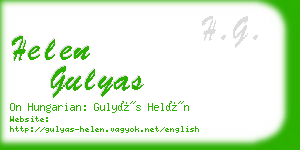 helen gulyas business card